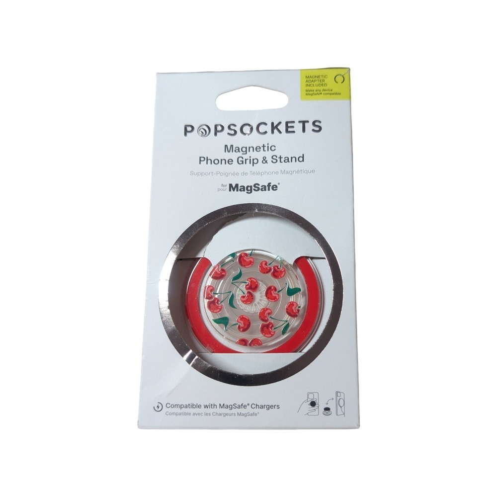 37-O PopSockets PopGrip Magnetic Phone Grip & Stand MagSafe - Cherry Red